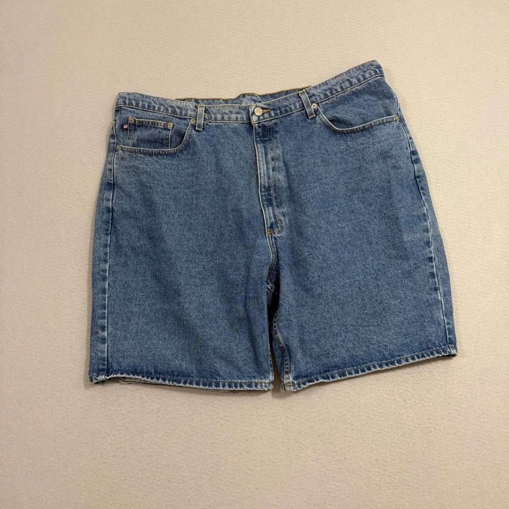 Vintage Polo Jeans Co Ralph Lauren Shorts Men's 42 Blue USA Flag Embroidered y2k